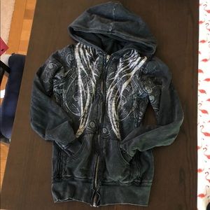 Affliction Zip Up Hoodie!